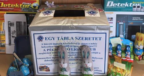 Pécsi Első Lions Club húsvéti csokigyűjtési akciója - PTE átvevőpontokkal